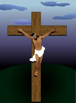 Jesus on Cross Stock Illustration