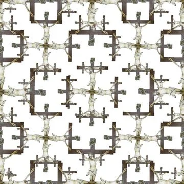 Jesus on the Cross Pattern Religious seamless pattern background design de... Stockfoto's
