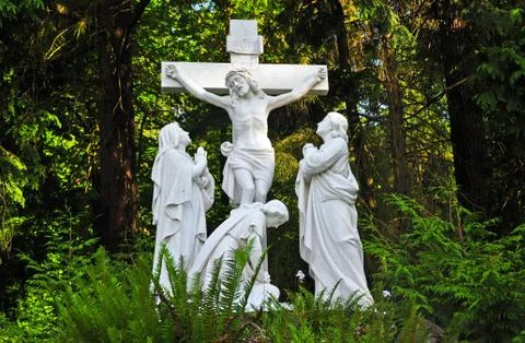 Jesus on cross Stock Photos