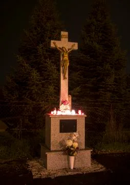 Jesus on the cross 스톡 사진