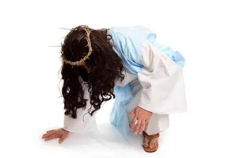 Jesus before the cross Stock Photos