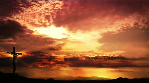 Jesus on the Cross Sunset Vidéo 763050