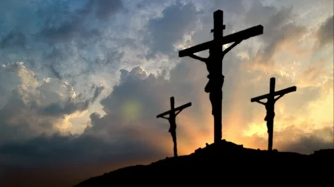 JESUS IN THE CROSS TIMELAPSE Stock Footage 106479965