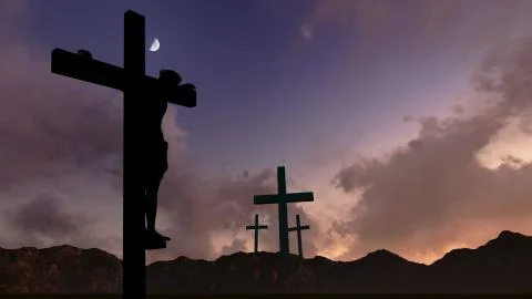 Jesus crucifixion Stock Illustration