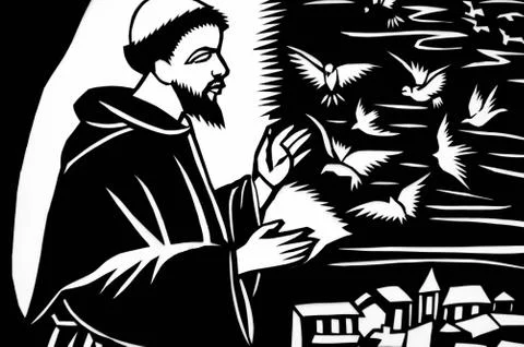 Jesus with doves Stock Photos