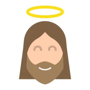 Jesus flat icon, easter and holiday, christ sign Illustrazione stock