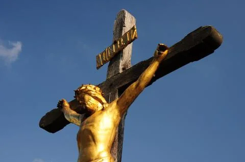 Jesus in front of heaven Stock Photos