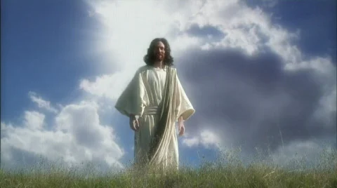 Jesus Glory Blue Stock Footage 362751