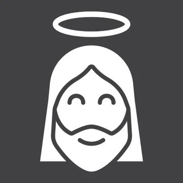 Jesus glyph icon, easter and holiday, christ sign Illustrazione stock