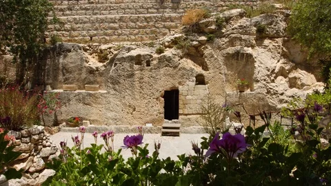 Jesus Grave Tomb Jerusalem Stock Footage 122635904