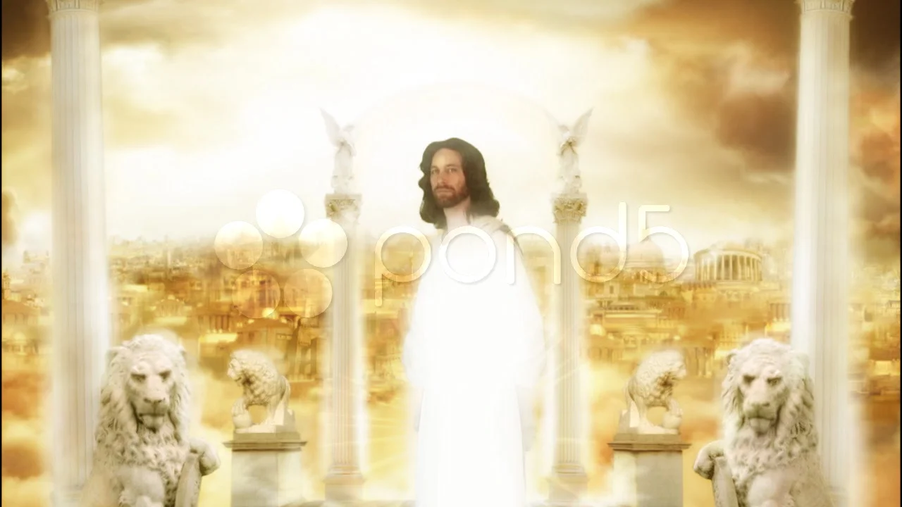 Jesus in Heaven's City | Stock Video | Pond5