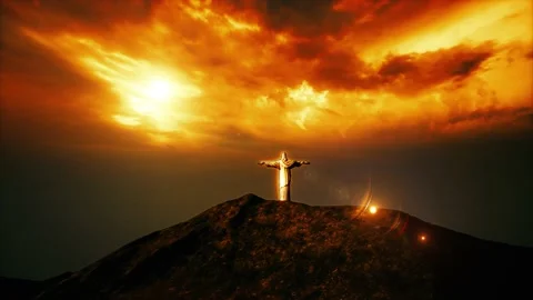 Jesus On Hill #1 Stock Footage 147398920