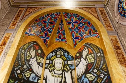 Jesus interior decoration pattern on the wall. object photography style Stock Photos