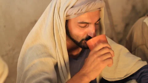 Jesus At the Last Supper, Biblical Re-enactment Stock Footage 51556080