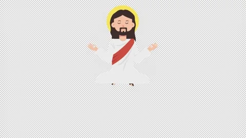 Jesus Meditating Stock Footage 205036359