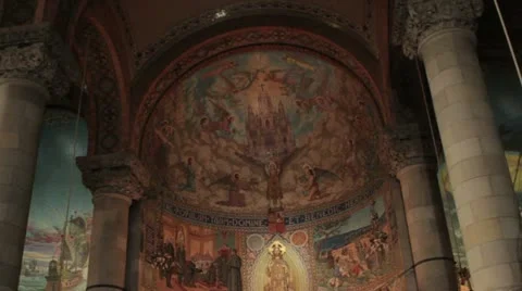 Jesus at mount tibidabo Stock Footage 12350747