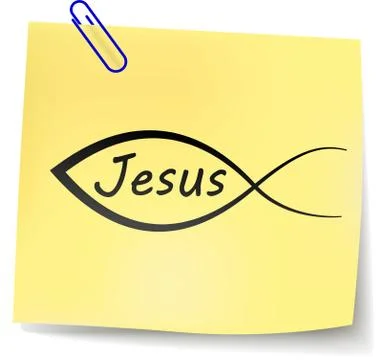 Jesus note Stock Illustration
