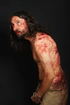 Jesus in pain Stock-Fotos