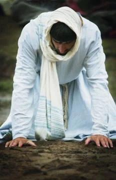 Jesus Prays Stock Photos