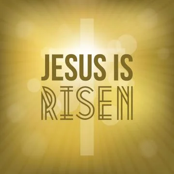 Jesus is risen with cross Illustrazione stock
