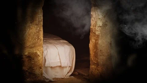 Jesus Is Rsen Empty Grave Easter Background Video stock 150696528