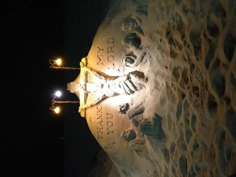 Jesus Sand Creation Stock Photos