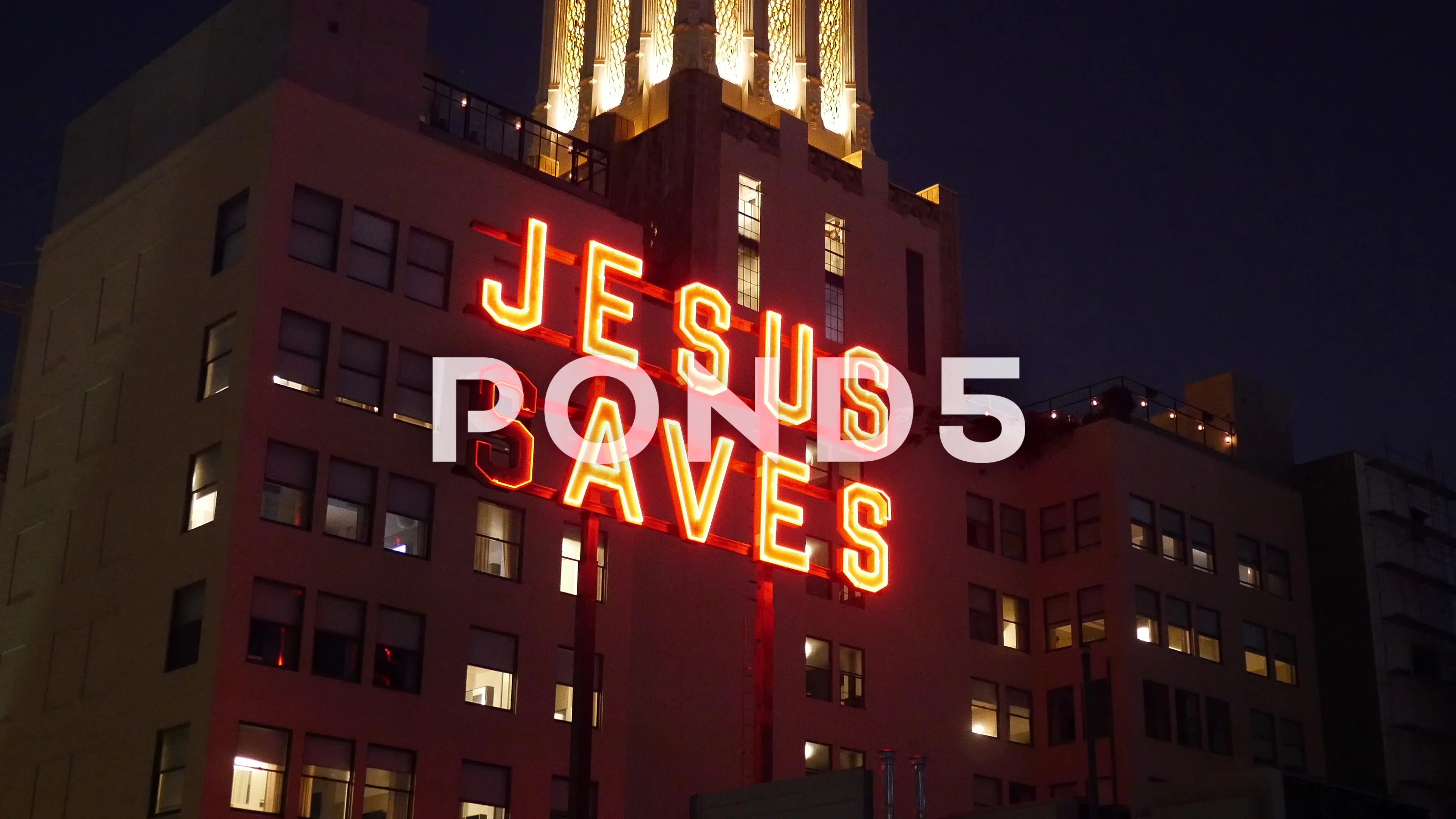 jesus saves neon light