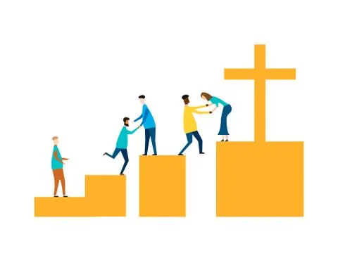 Jesus Savior concept isolated on white background. Vector illustration. 스톡 일러스트