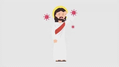 Jesus Sick with Covid Stock Footage 205036548