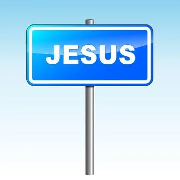 Jesus signpost Stock Illustration