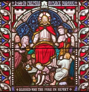 Jesus speaking to the multitudes Stock Photos
