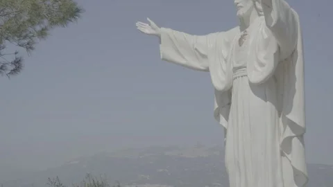Jesus Statue - Caltabellotta Stock Footage 313557961