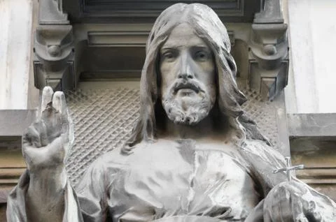 Jesus Statue Closeup Stock Photos