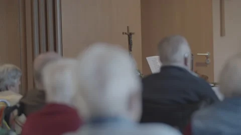 Jesus statue on a cross Stock Footage 149242327