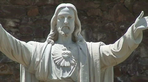 Jesus statue Video stock 493592