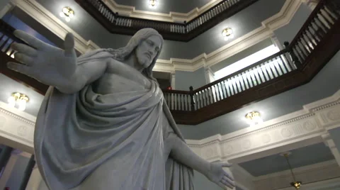 Jesus Statue Spin Stock Footage 41066818