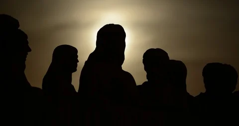 Jesus Statue, Sunset Sky, Timelapse Stock Footage 86701739