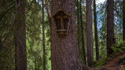 Jesus symbol on a box Stock Photos