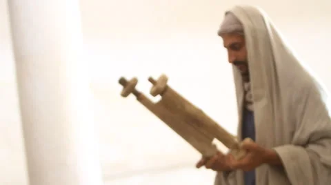Jesus Teaching from the Torah, Biblical Reenactment Stock Footage 51563413