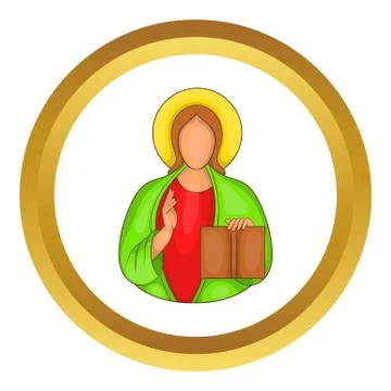 Jesus vector icon Illustrazione stock
