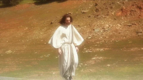 Jesus walk 2 Stock Footage
