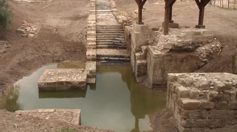 Jesus was baptised here Stock Footage 8776699