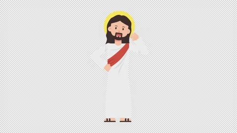 Jesus Waving Stock Footage 205040412