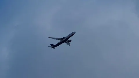 Jet aeroplane flyby background Stock Footage 104218202