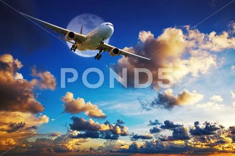 Jet aircraft after take off Stock Photos