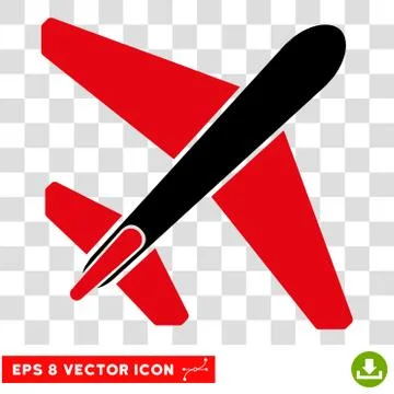 Jet Airplane Eps Vector Icon Illustrazione stock