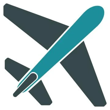Jet Airplane Flat Icon Stock Illustration