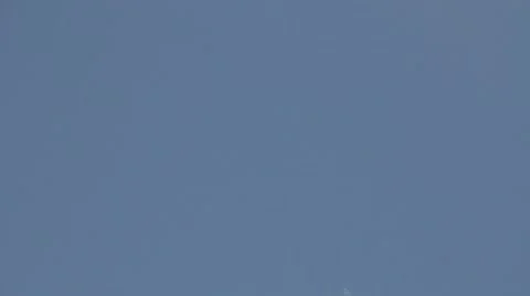 Jet airplane in a middle screen Stock Footage 974755