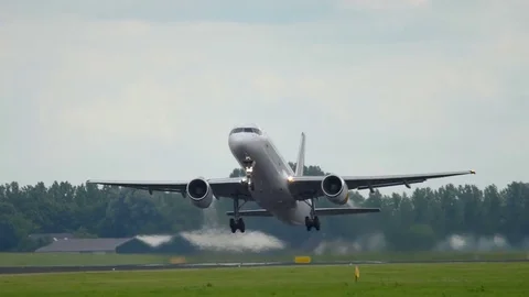 Jet Airplane take-off Stock Footage 80813749