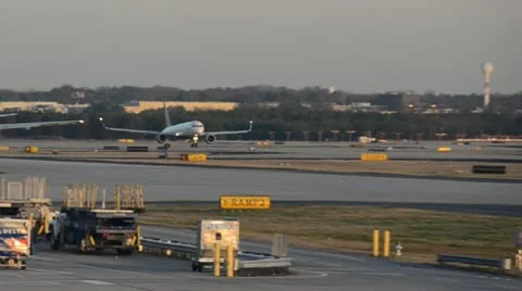 Jet airplane takeoff Stock Footage 10728673